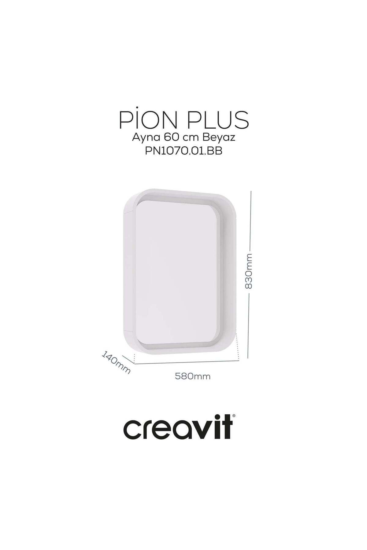 Creavit Pion Plus Ayna 60 cm Beyaz