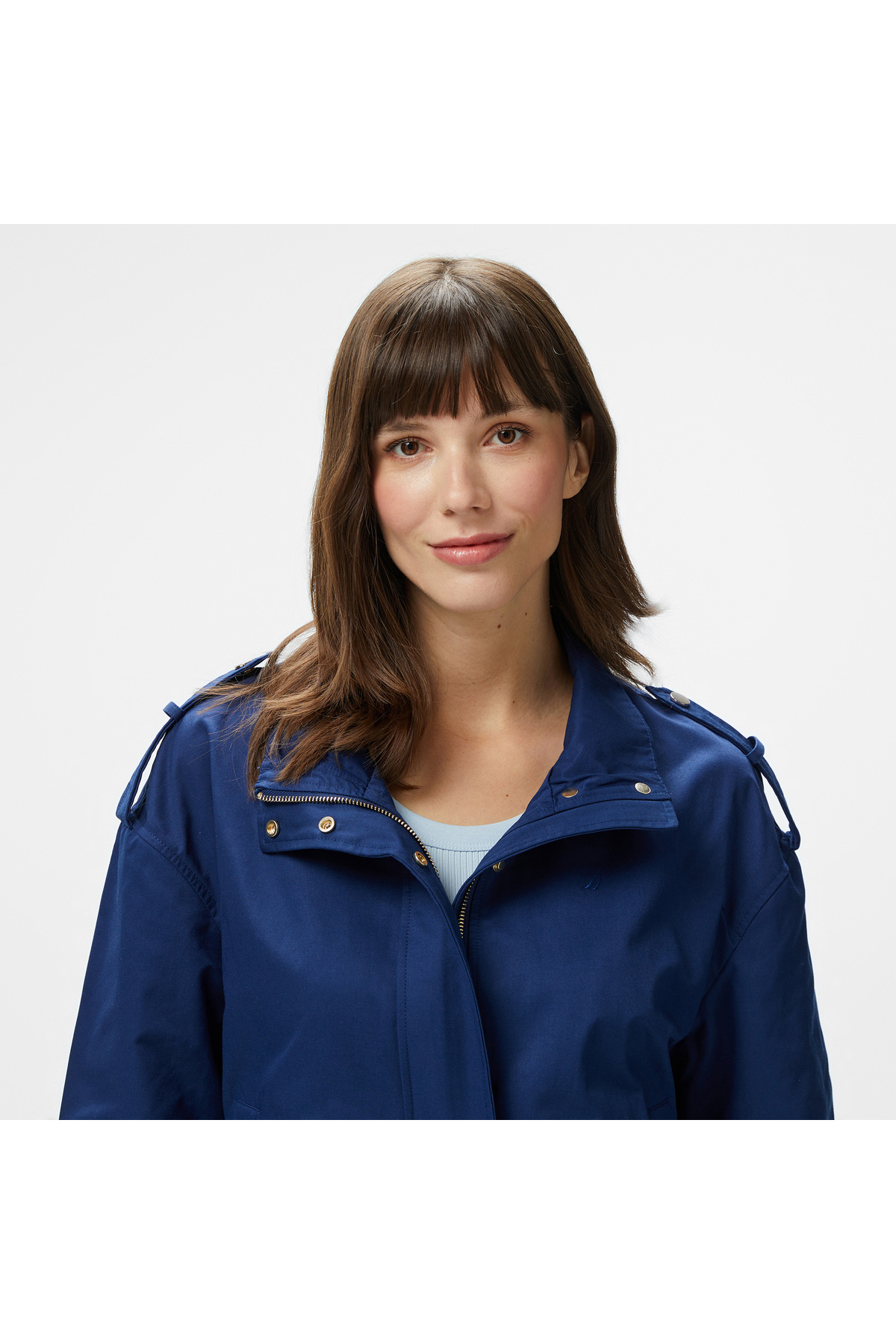Nautica Kadın Lacivert Regular Fit Dik Yaka Mont görsel 4