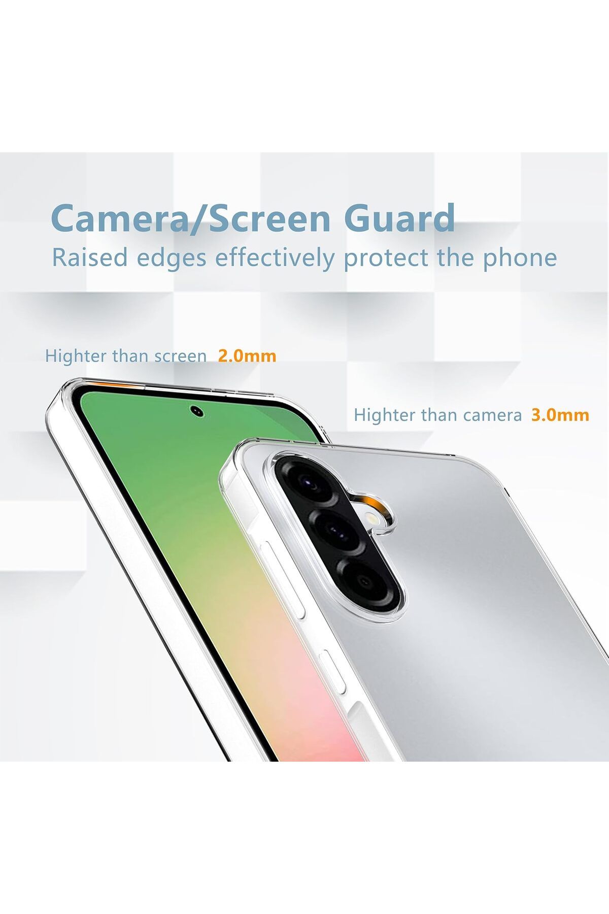 AWH-جراب شفاف لهاتف Samsung Galaxy A26 5G مع واقي مدمج لعدسة الكاميرا 4