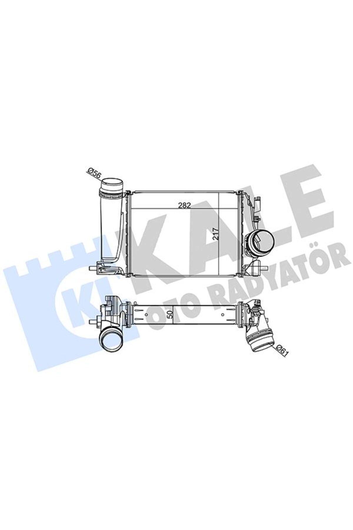 KALE TURBO RADYATÖRÜ (INTERCOOLER) MGN IV GRANDTOUR 1.2 Tce 16=> NISSAN QASHQAI 1.2 DIG-T 144614ED0A