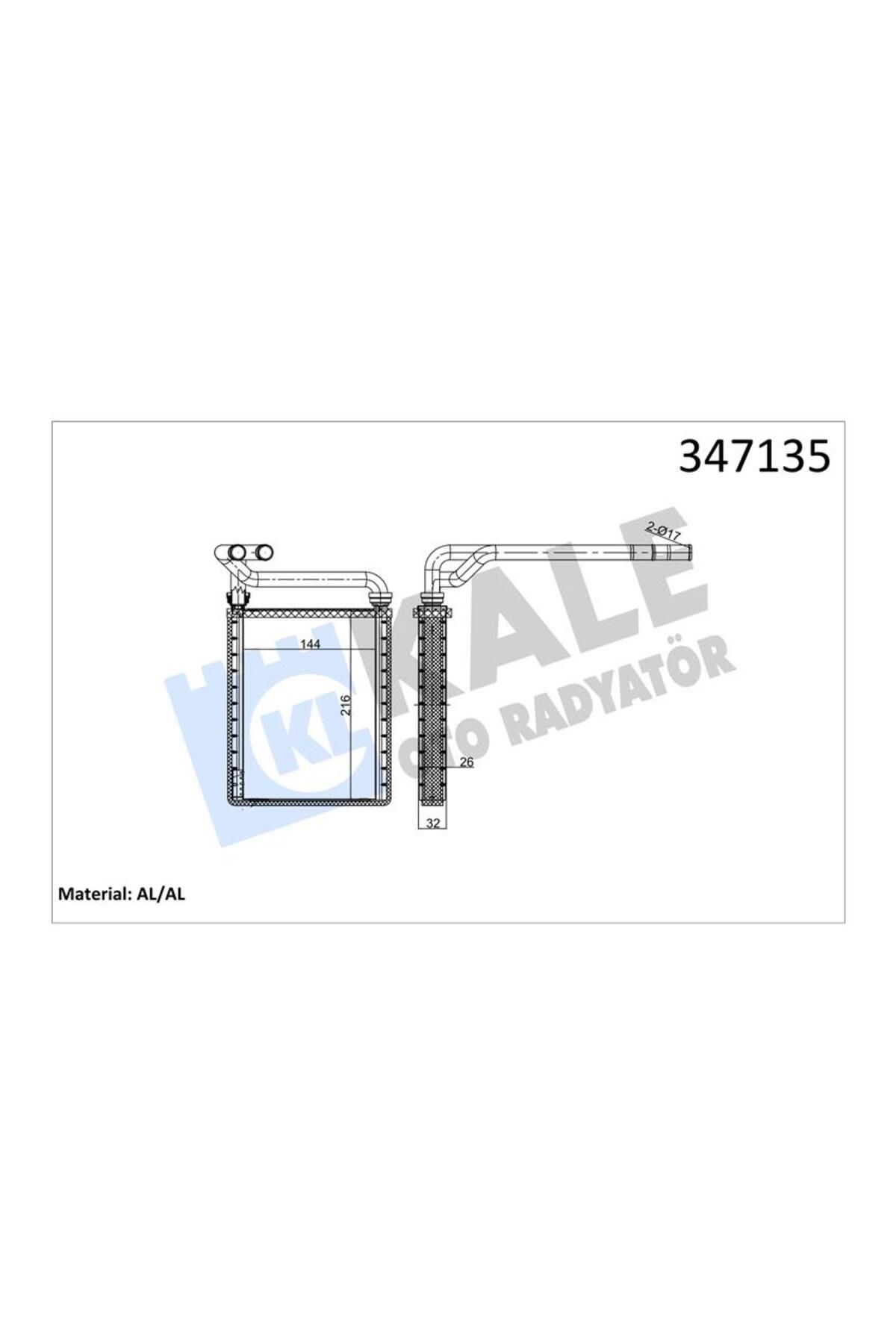 KALE KALORİFER RADYATÖRÜ TOYOTA COROLLA 1.4 VVTI-1.6 VVTI (02-07) 8710702100-8710702130