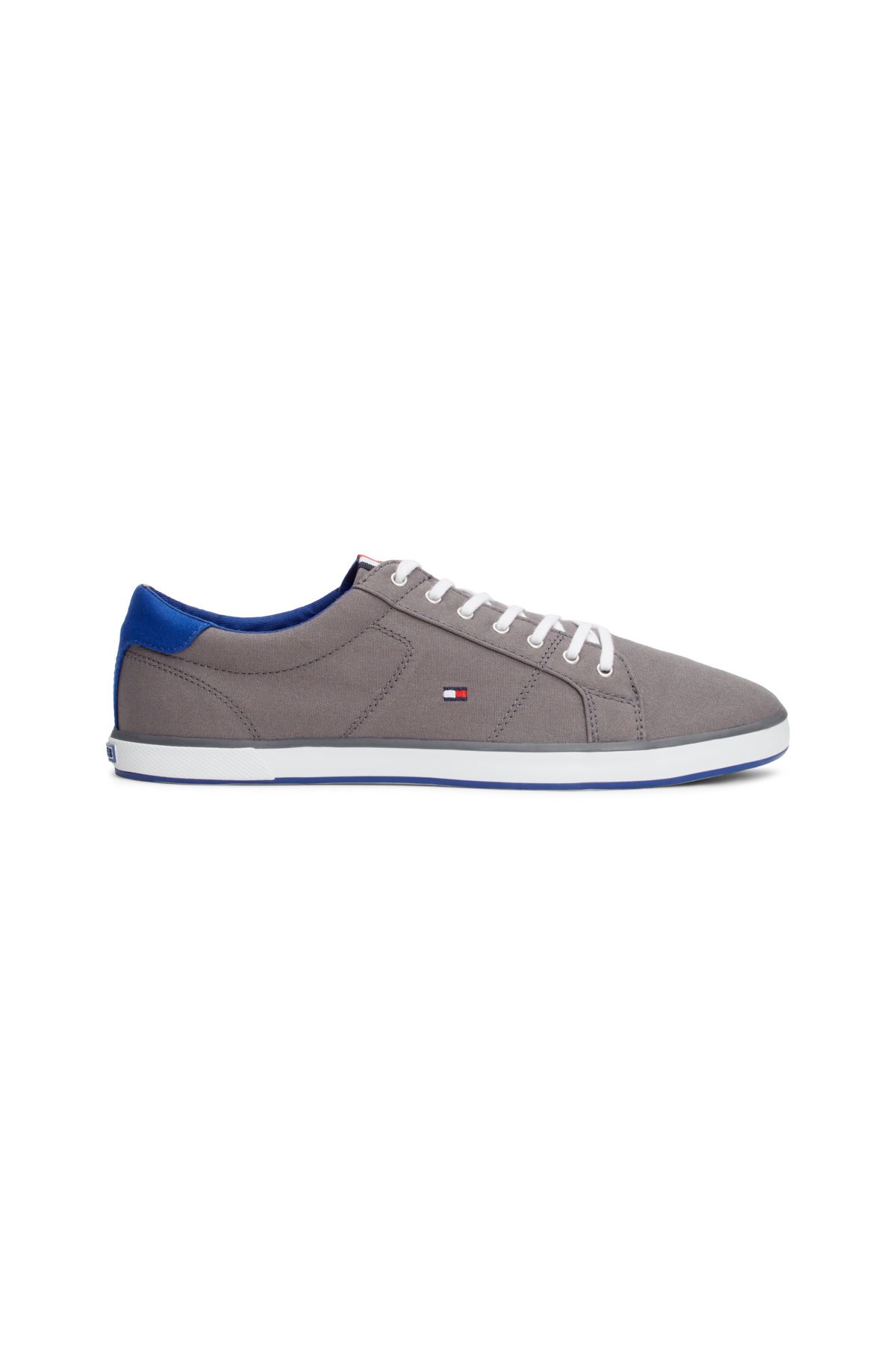Tommy Hilfiger-Tommy Hilfiger Men Steel Grey Canvas Lace Up Sneakers 7