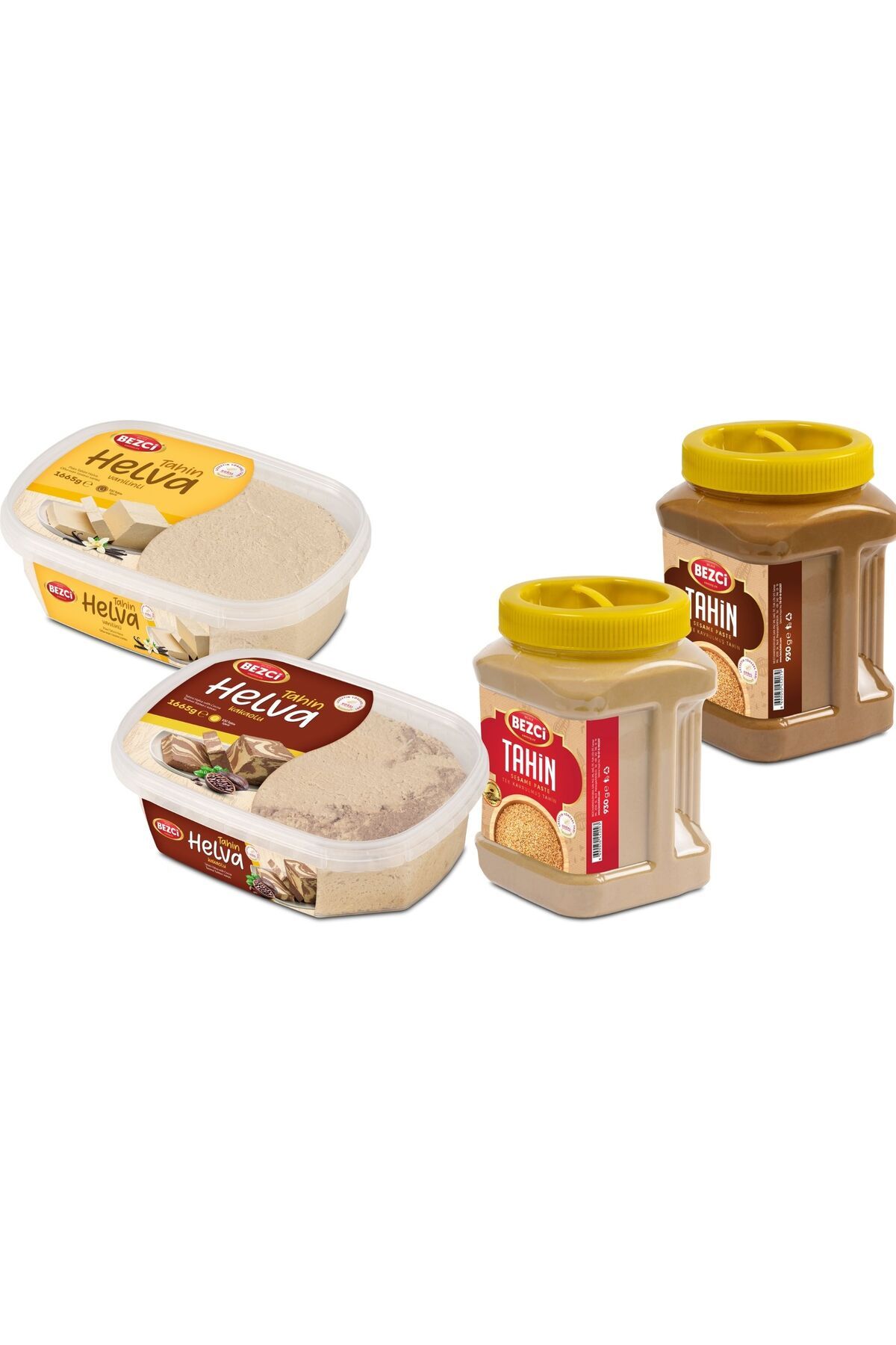 Bezci Kardeşler 930g Çift ve Tek Kavrulmuş 2li ve Kakaolu ve Vanilyalı 1665G Coğrafi İşaretli Manavgat Susamıyla