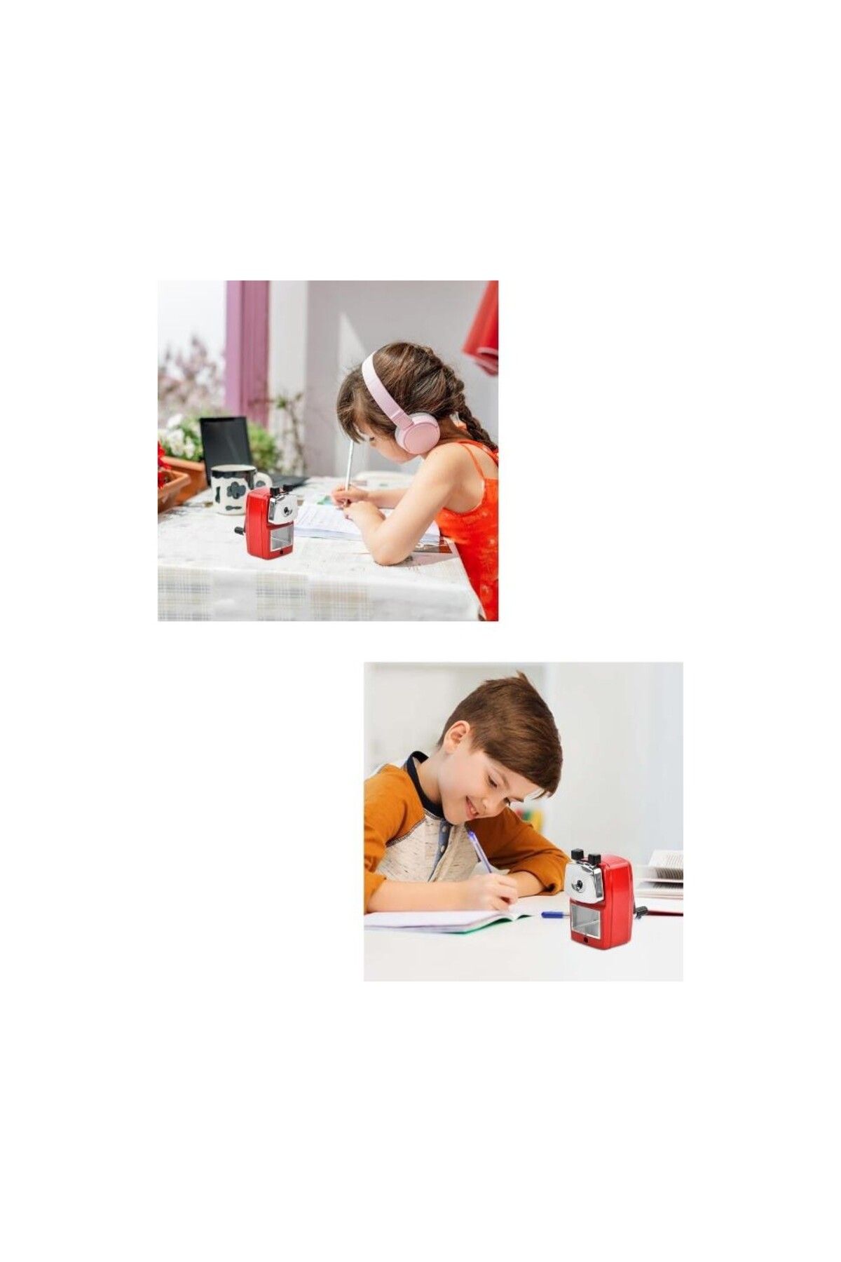 Mas-6732 Desk Type Large Arm Pencil Sharpener - Black 5