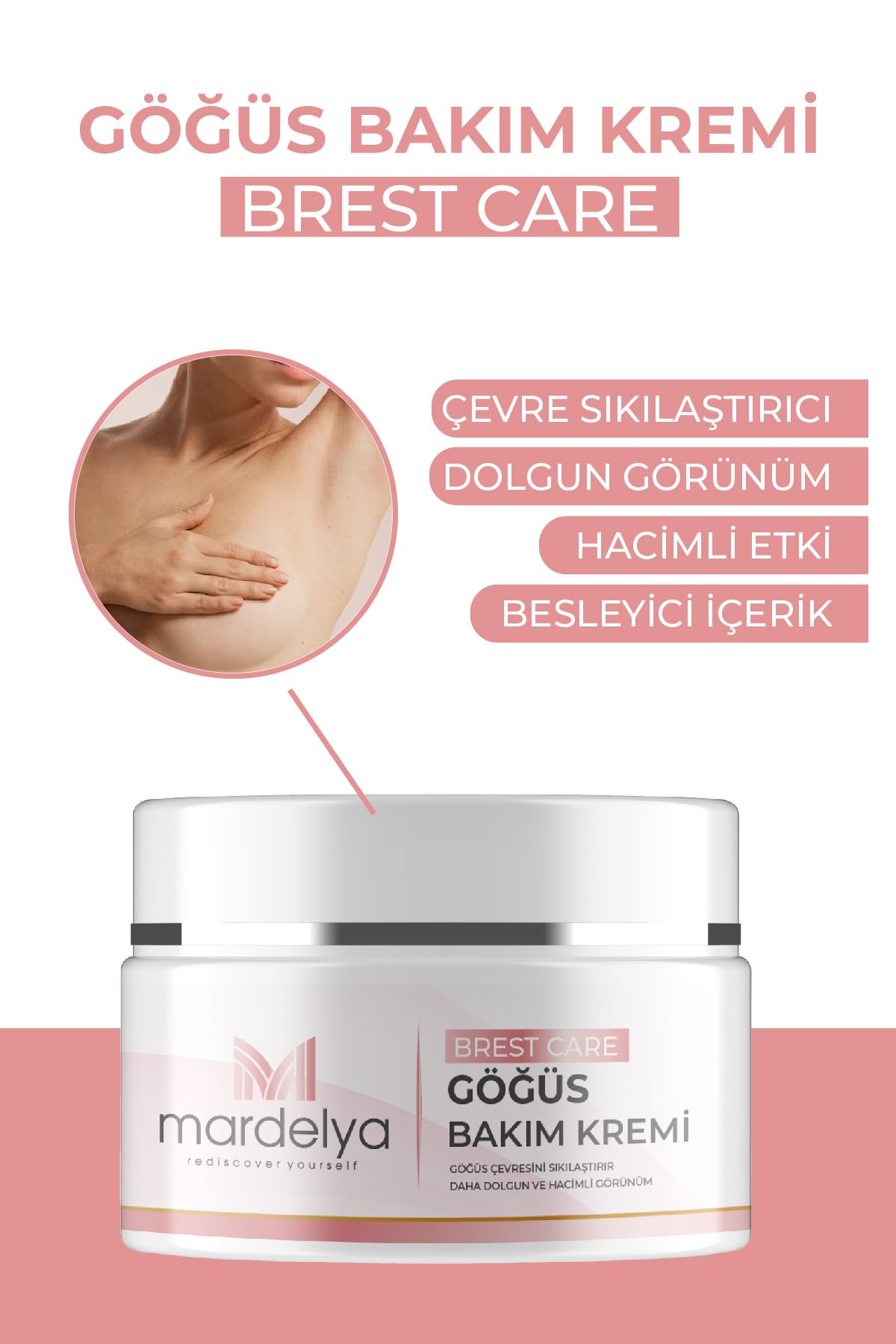 Mardelya Göğüs Ucu & Yoğun Nemlendirici Etki ,dikleştirici,dolgunlaştırıcı, Sıkılaştırıcı Bakım Kremi