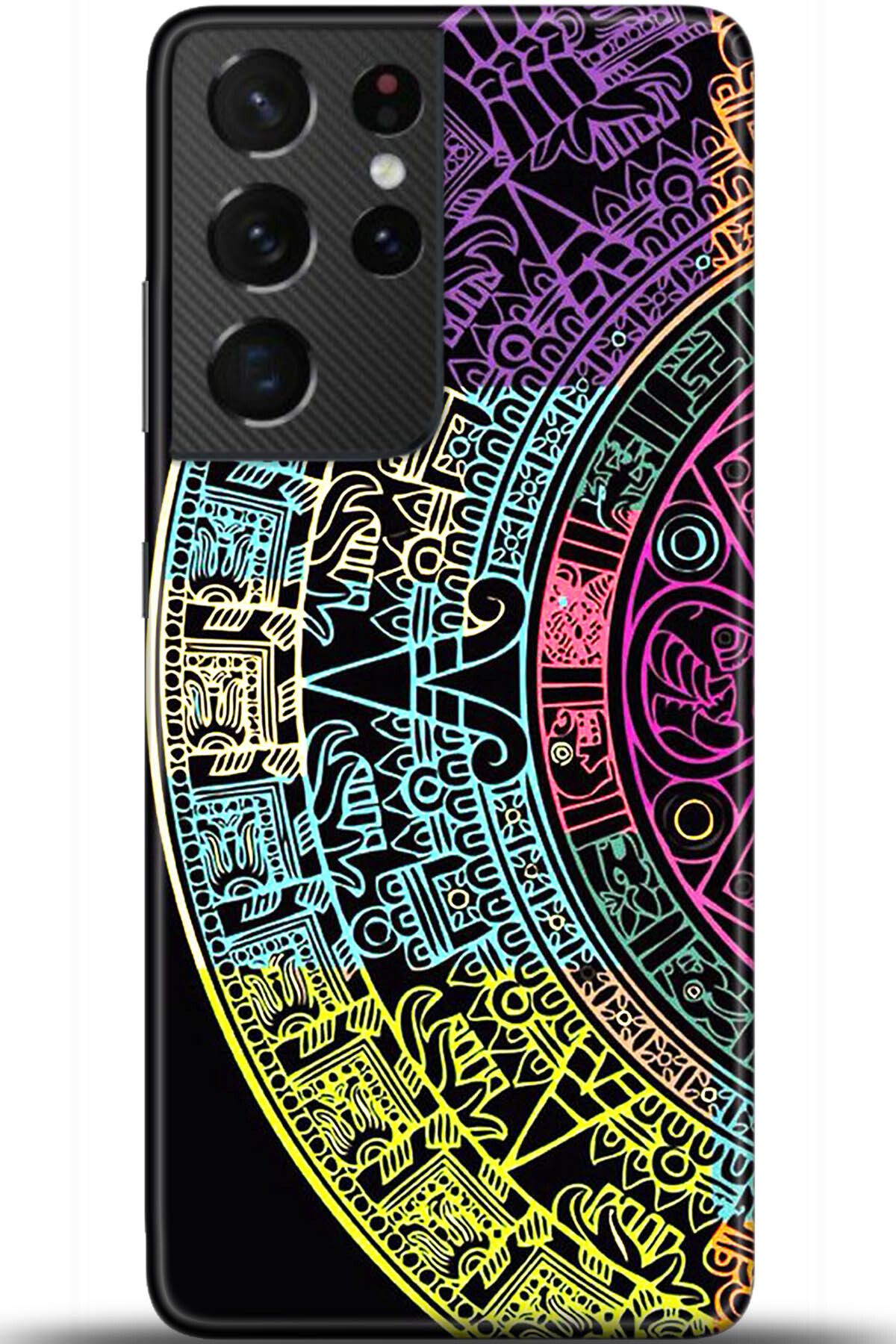 Noprin Samsung Galaxy S21 Ultra Kılıf HD Baskılı Kılıf - Happiness Series 5554