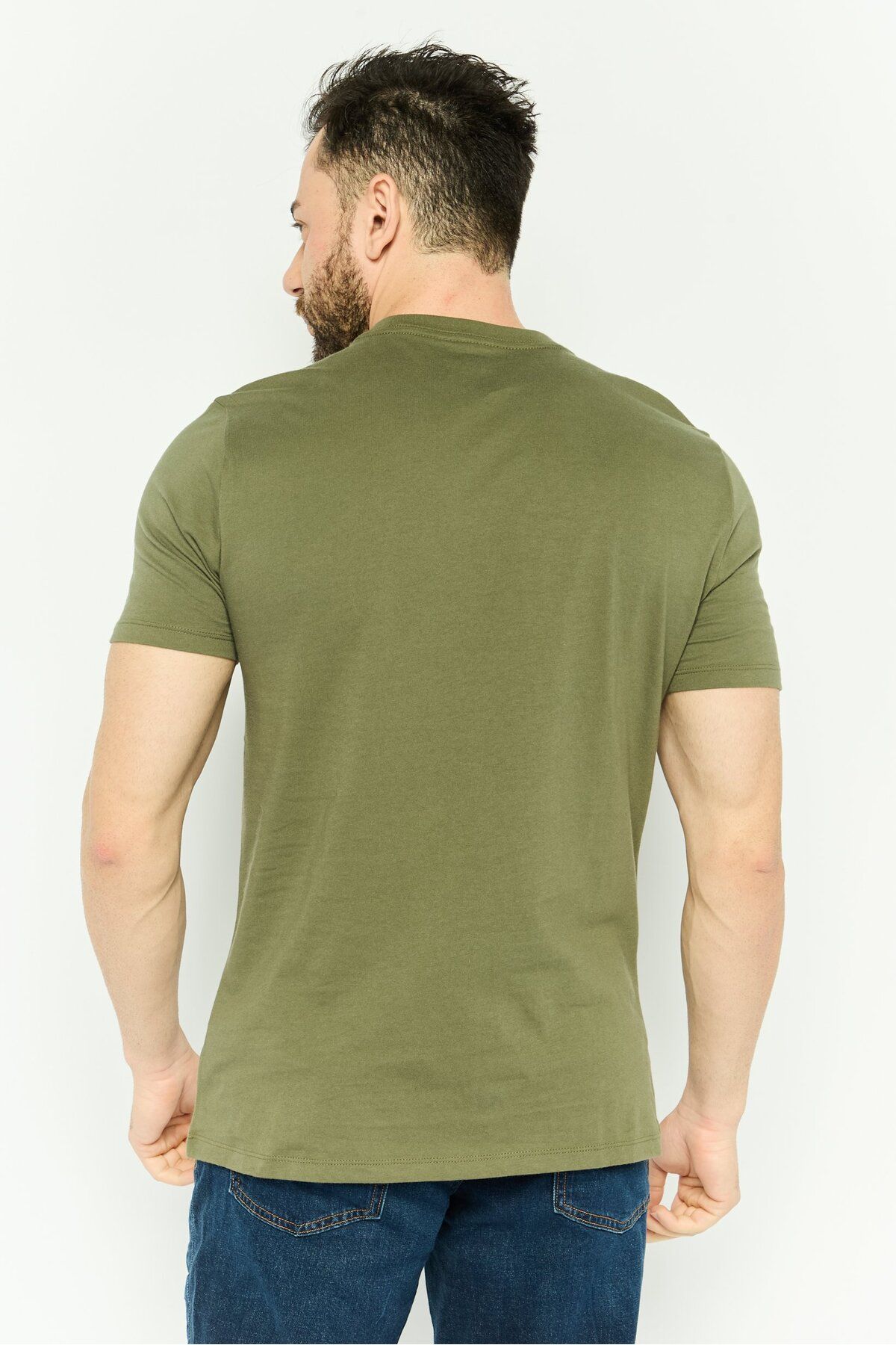 GAP-Men Crew Neck Short Sleeve Solid T-shirt, Olive 4