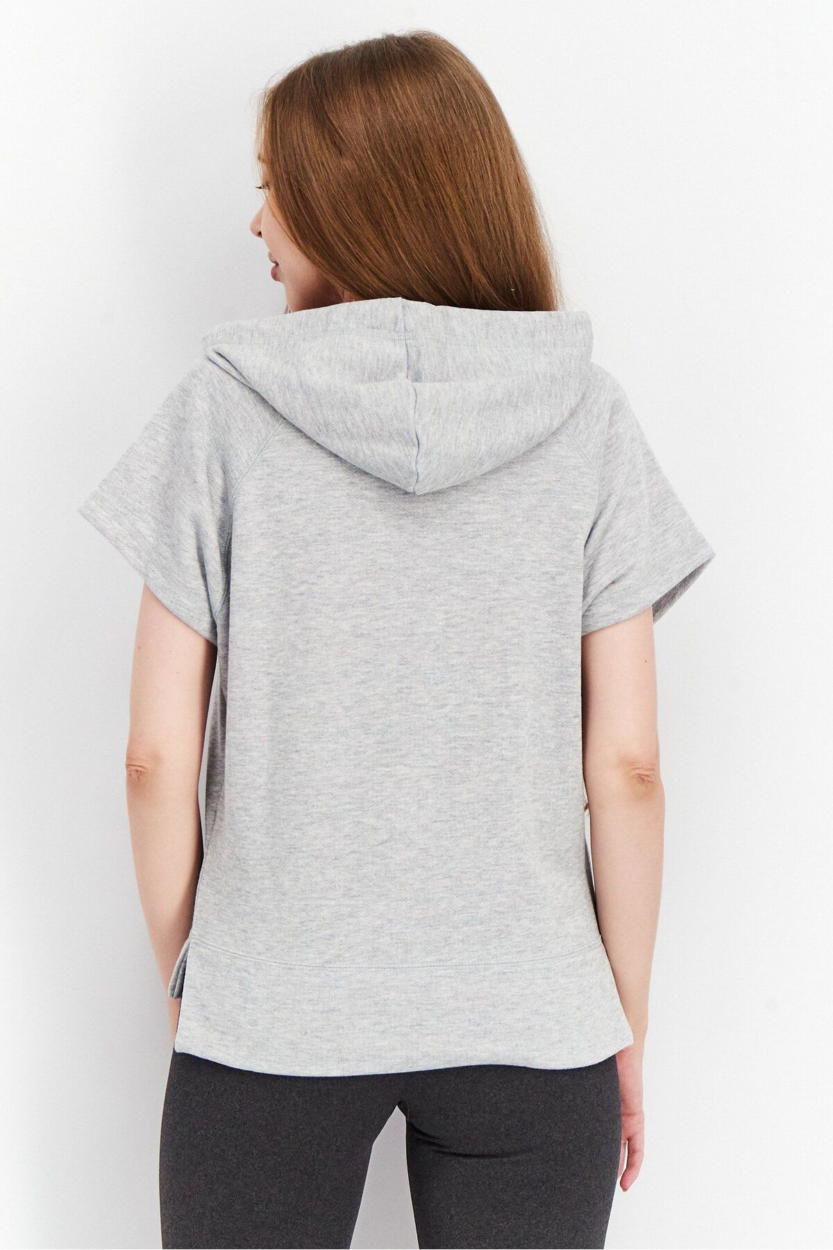 Puma-Women Sportswear Fit Sleeveless Training Hooded Sweatshirt, Grey 4