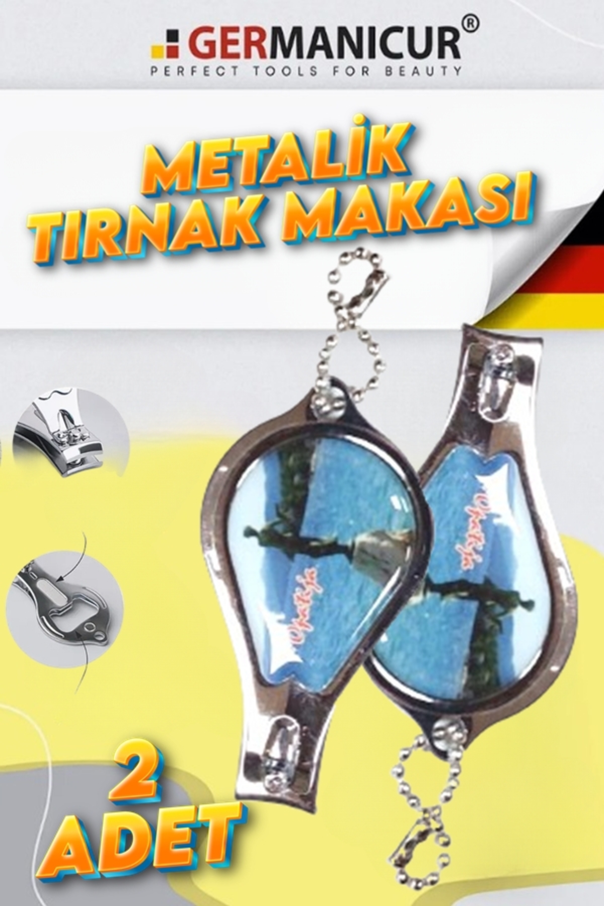 Xolo Manzaralı Çok Fonksiyonlu 2 Adet Tırnak Makası Törpü Açacak Tırnak Makası T506 Paslanmaz Çelik fotoğrafı 2 (önizleme)