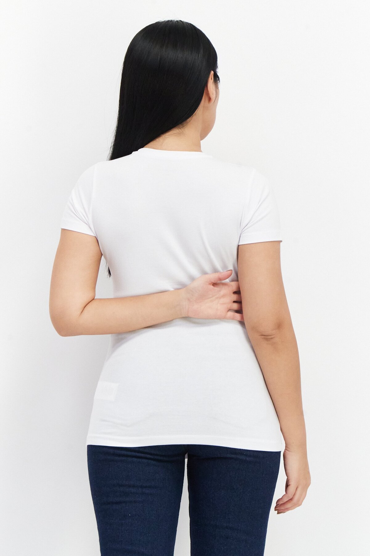 Pepe Jeans-Women Crew Neck Short Sleeves Printed T-Shirt, White 3