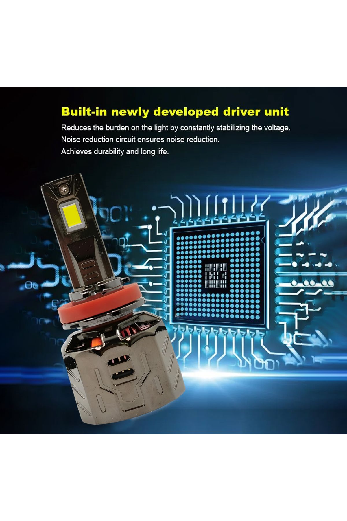 3XR-مصباح أمامي P130 LED H11 260 واط 30000 لومن 12 فولت فائق السطوع متوافق مع CANBUS ومصباح ضباب وشعاع 4