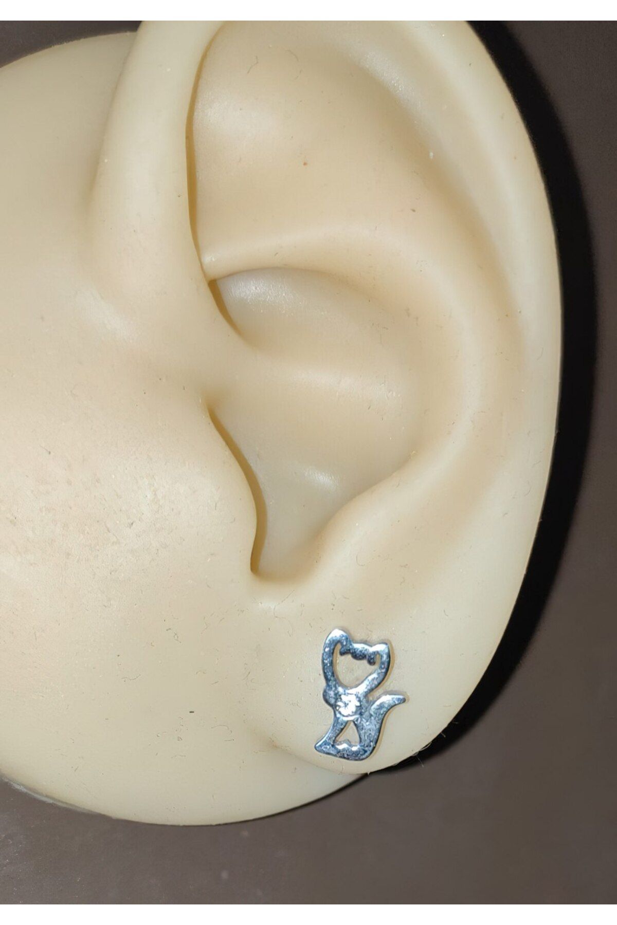 FG KONNİCHİWA-100% Steel Double Earrings Stainless Steel Blackened Patterned Icon Earrings (2 Pieces) 1
