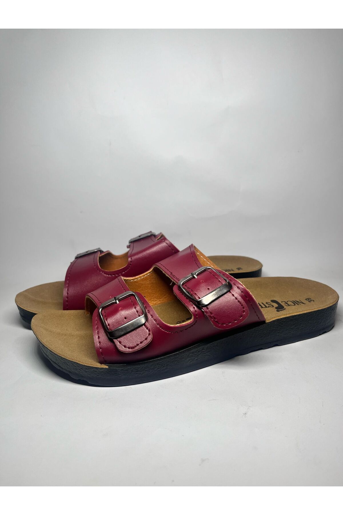 crybrands-Papuci Nicesteps din piele Mikanos cu cataramă dublă 5