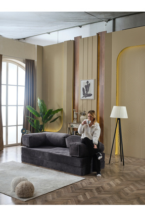 Huga Metal Relax Dinlenme Koltuğu Yatak Olabilen Kanepe Rahat Kanepe 50 Dns B...