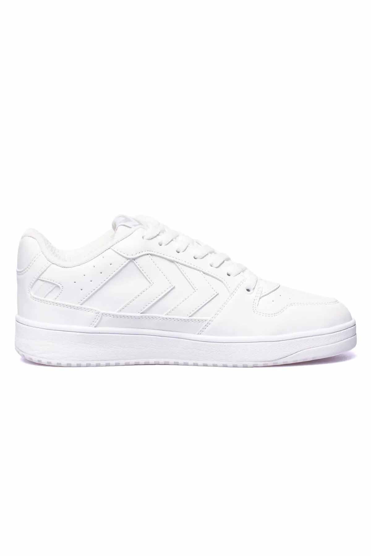hummel-Unisex White Casual Sports Shoes Ply V-9 2