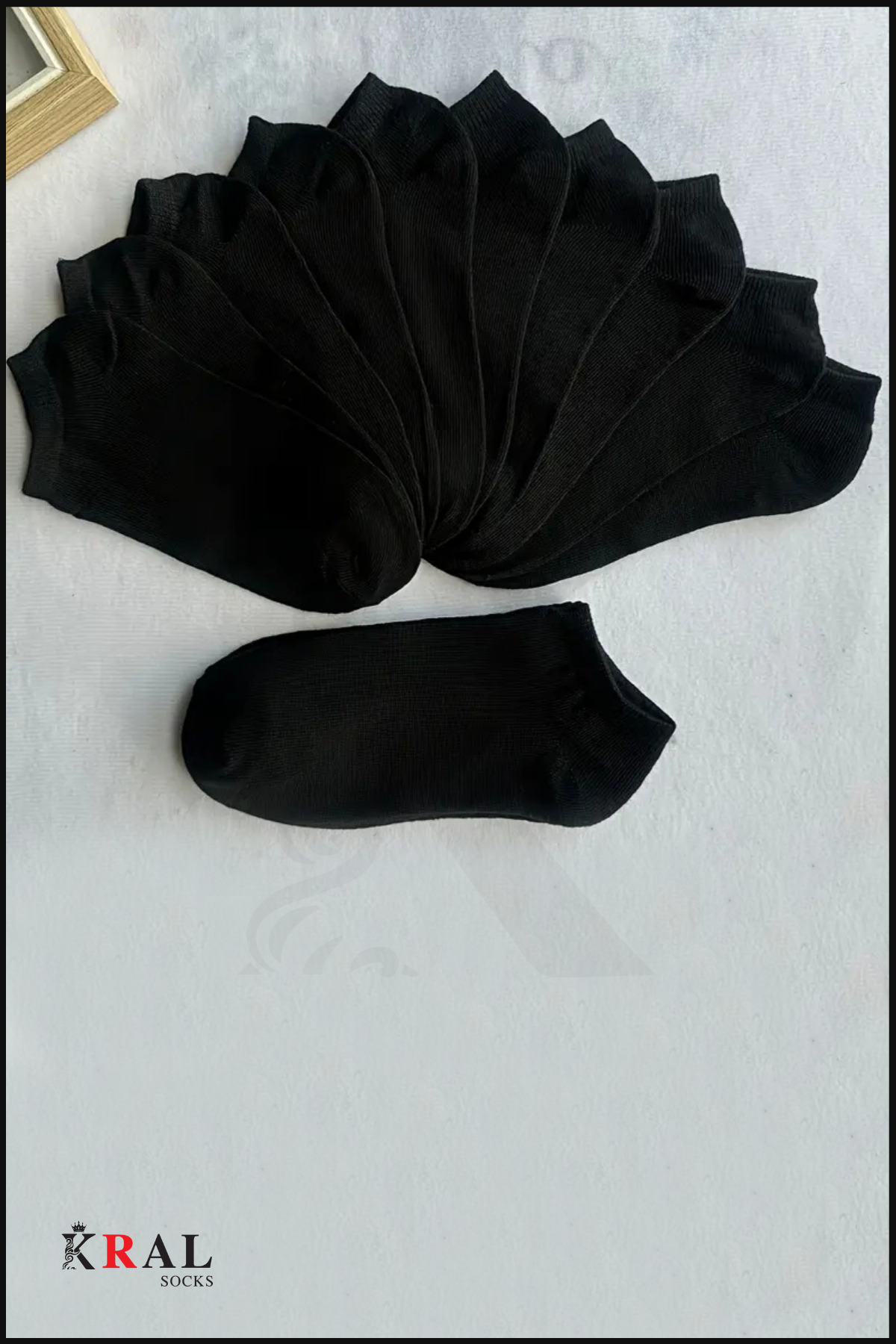 KRAL SOCKS 20 Çift Unisex Pamuklu Düz Desen Ekonomik Bilek Boy Patik Çorap görsel 5