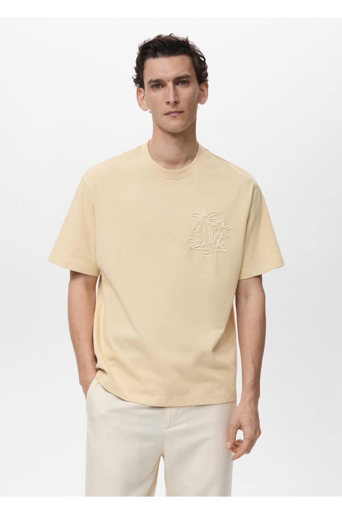 Relaxed fit pamuklu tişört