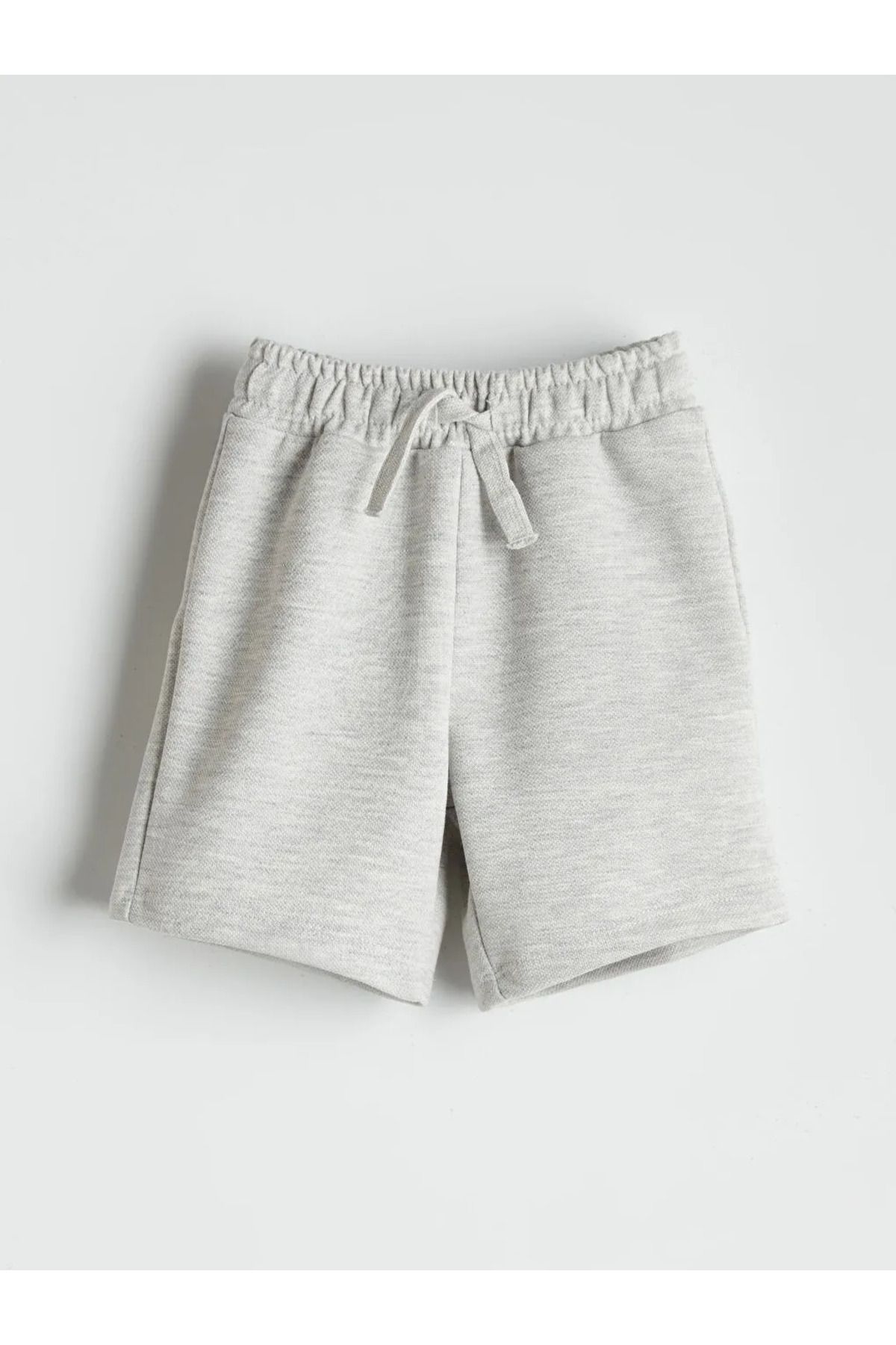 LC Waikiki-Lcw Kids Gray Elastic Waist Basic Boy Shorts 3