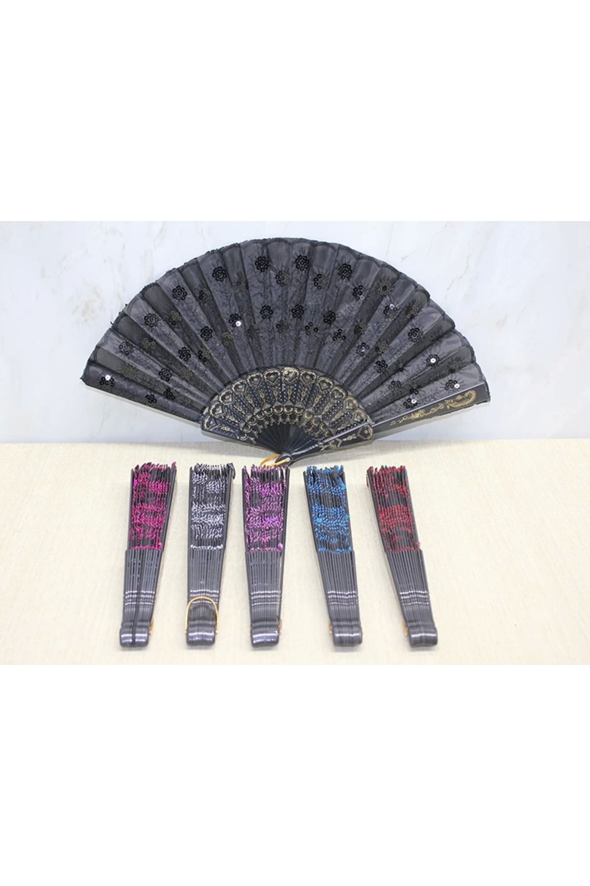 Butik Plastik Pullu Yelpaze Alk3567
