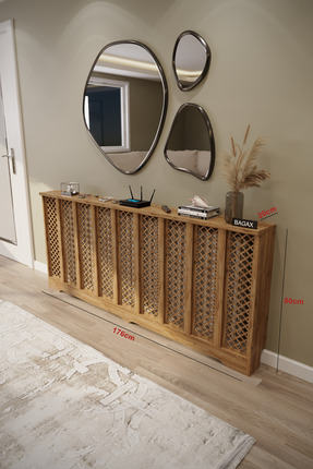 BAGAX Zeugma Model, Çam Renk,iç Ölçü 176 Cm Dış Ölçü 180 Cm Petek Kaplama, Dr...