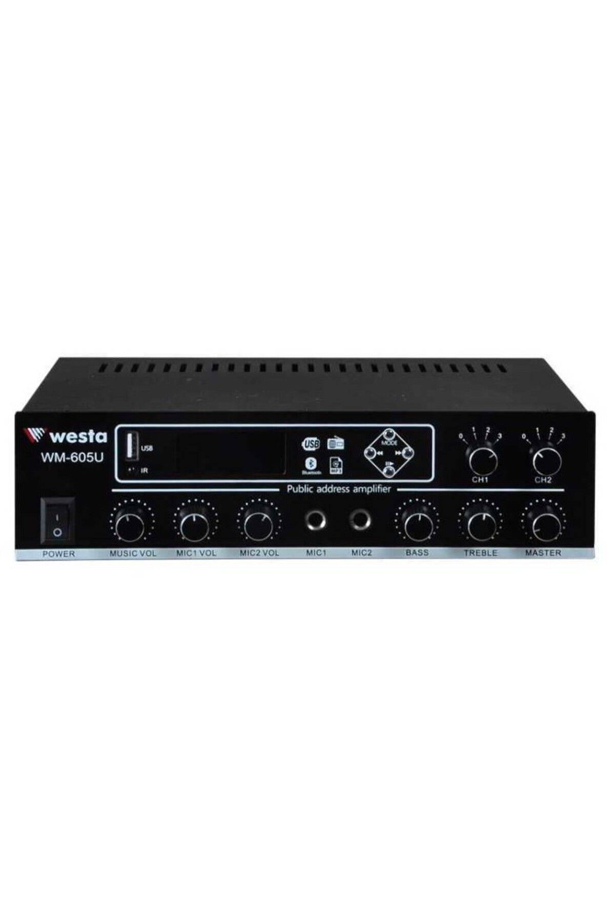 Findit WES TA WM-605U 2 BÖLGELİ 2 MİK. GİRİŞLİ 100 WATT TRAFOLU ANFİ (2818)