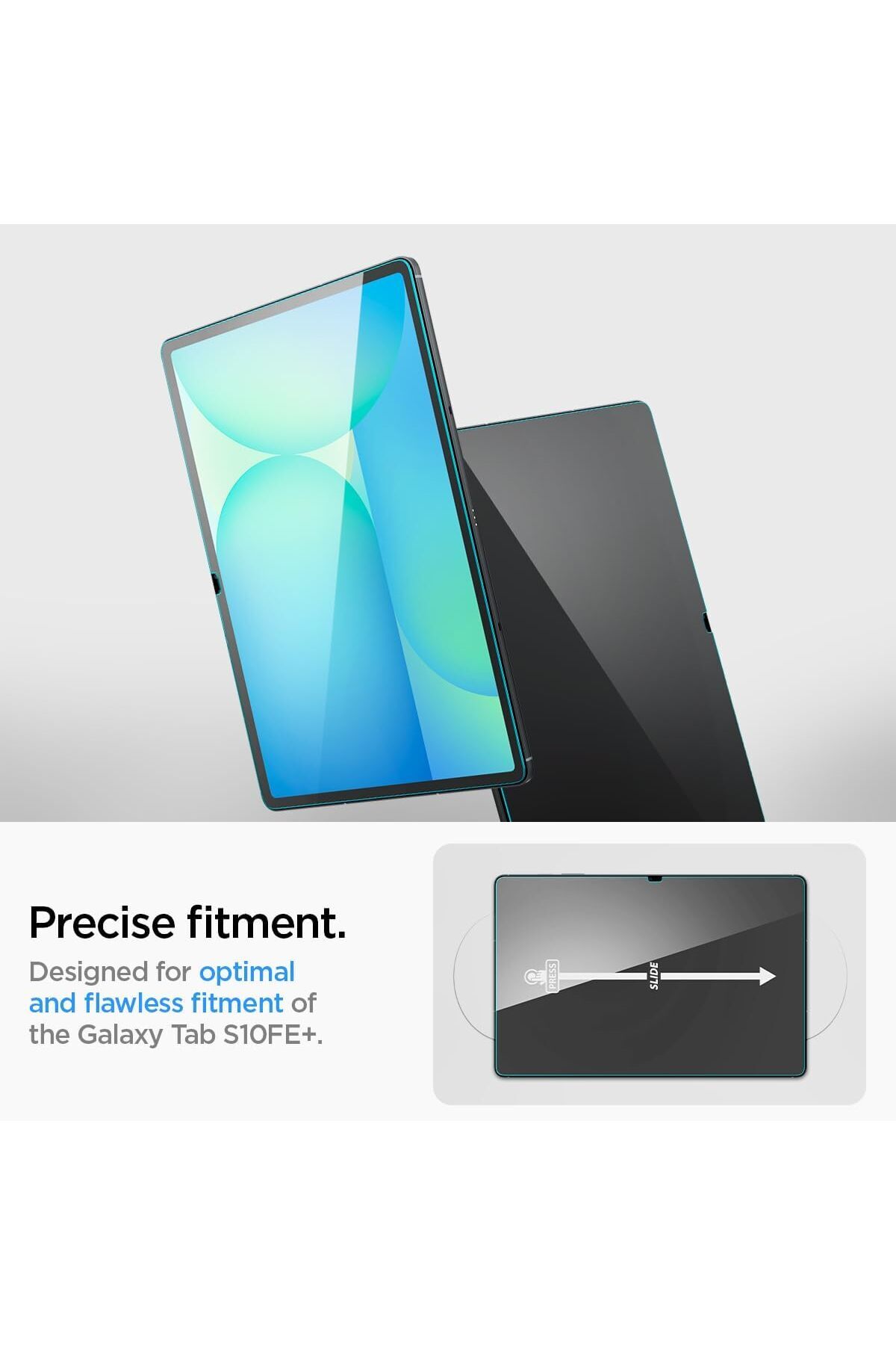 Spigen-واقي شاشة GLASTR Slim لجهاز Samsung Galaxy Tab S10 FE+ (13.1 بوصة) من الزجاج المقوى 7