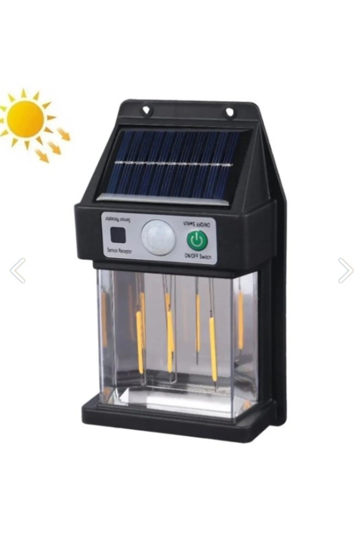 gcaksesuar Güneş Enerjili Hareket Sensörlü Duvar Lambası