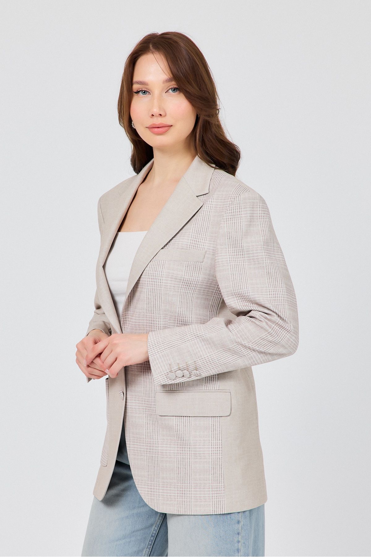 Ted Davıd-Double Button Closure Pocket Detailed Blazer Jacket 4