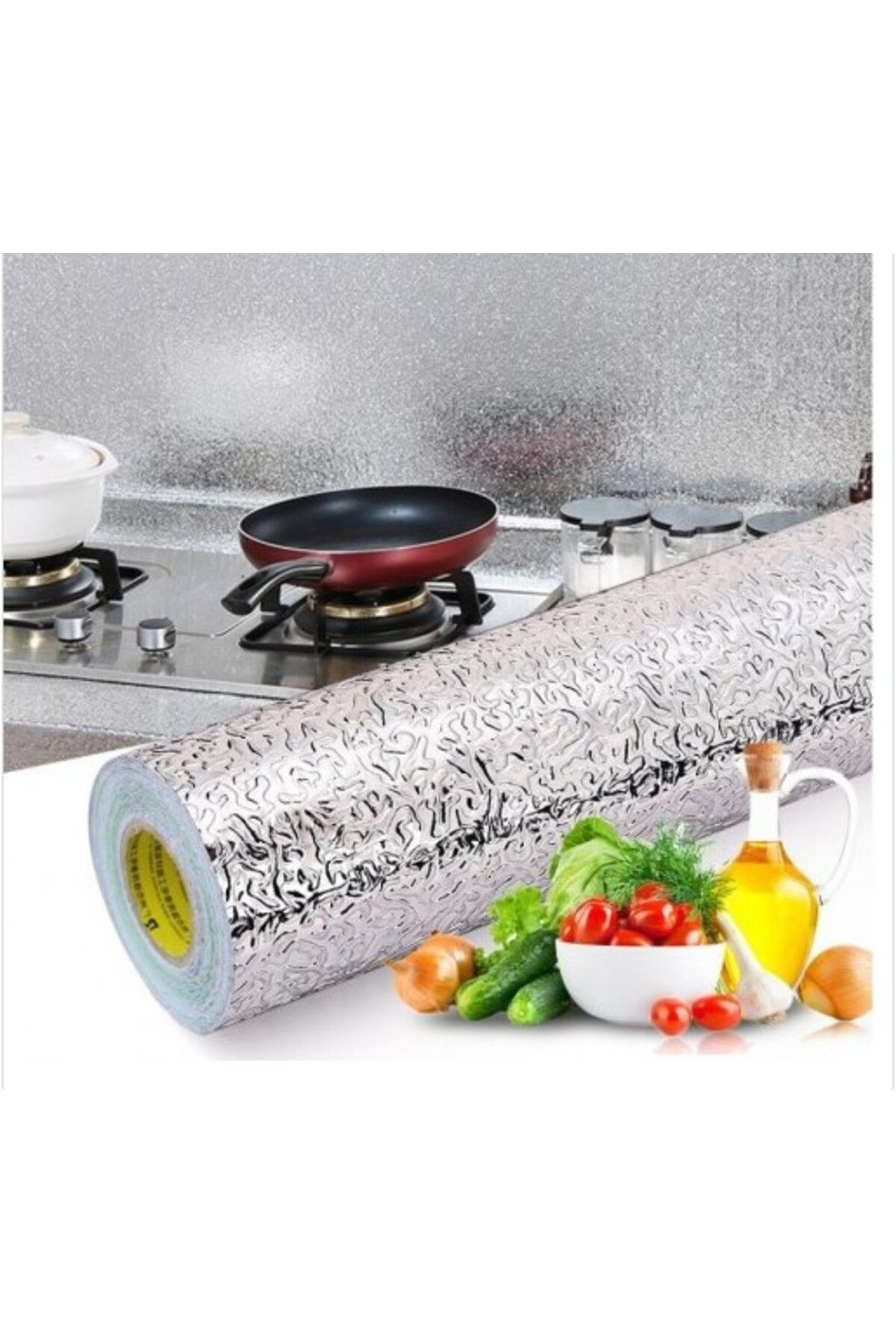 OEM Alüminyum Folyo Yapışkanlı Mutfak Koruyucu Folyo 2 Metre