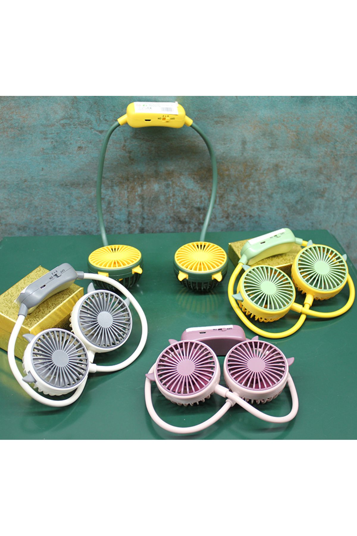 Allproduct Kuromi Şarjlı Boyun Fanı Vantilatör 2 Kademeli Model 2