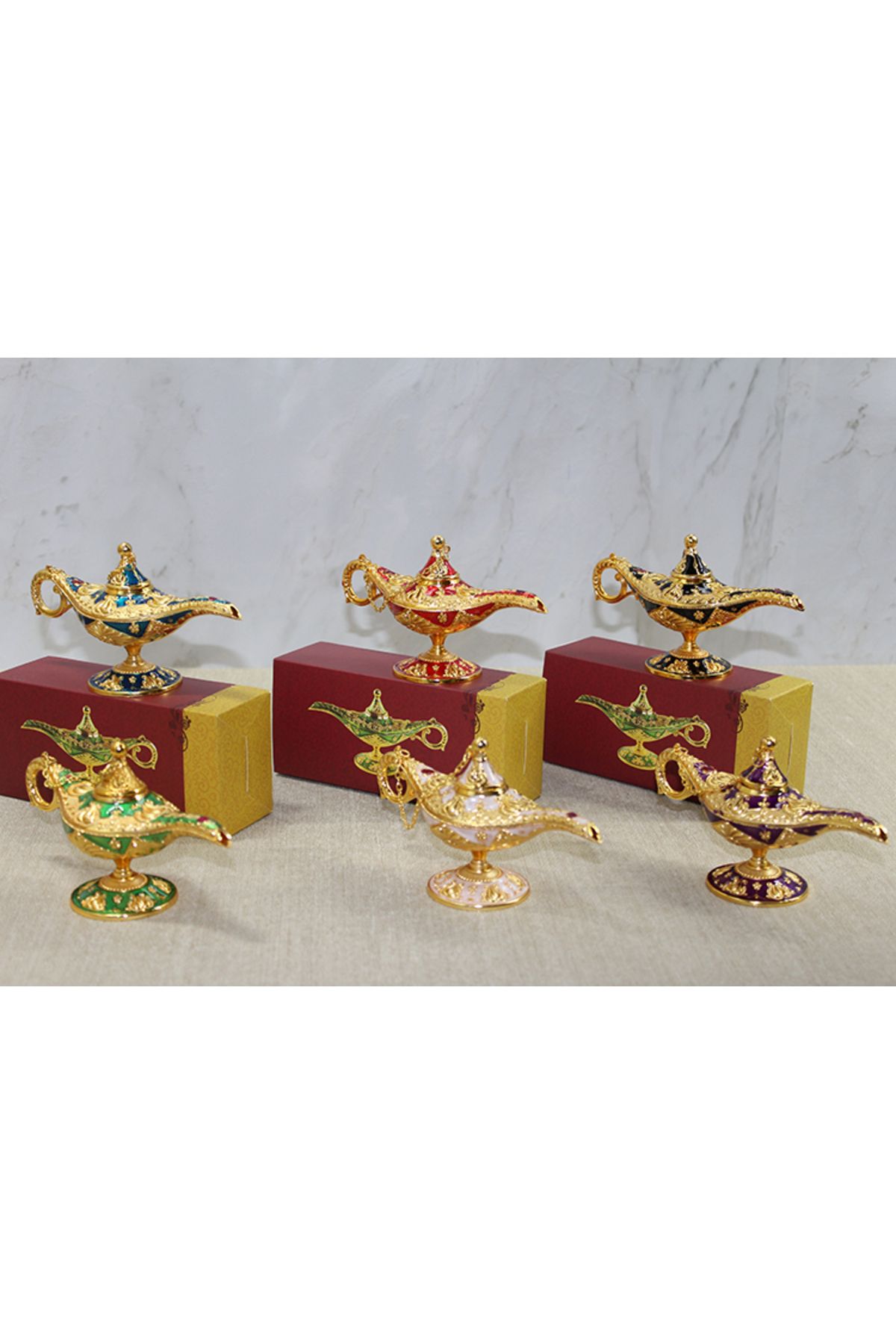 Allproduct Mineli Metal Alaaddin Lambası Model 4