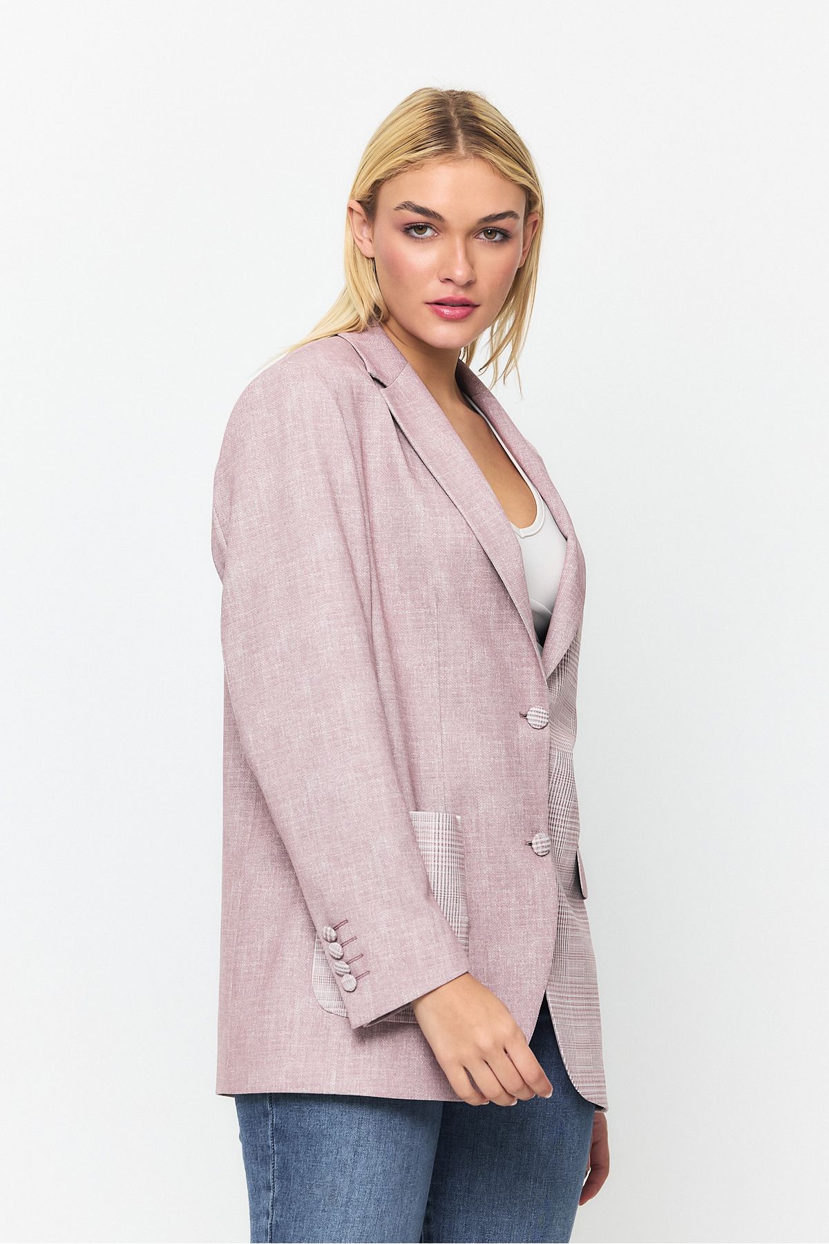 Ted Davıd-Double Button Closure Pocket Detailed Blazer Jacket 6