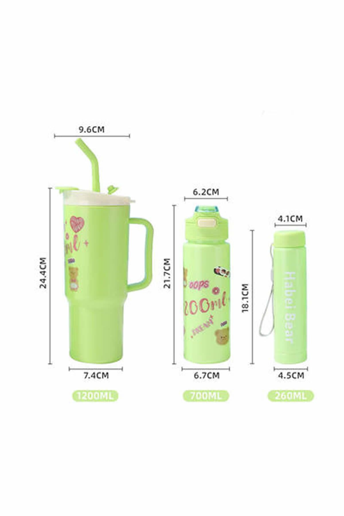 ARVALE-3 in 1 Nesting Flask Set with Sticker |   1200 Ml, 700 ml and 260 ml Children's Water Bottle 4