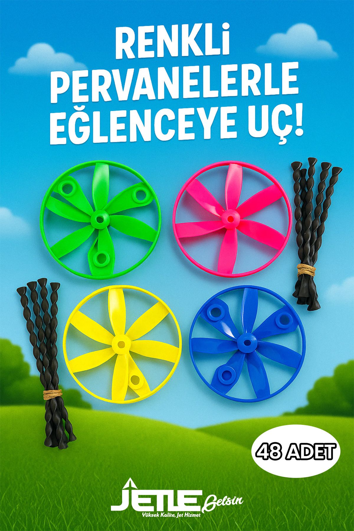 Nostalji Oyuncak Dev Uçan Daire - Dev Ufo Pervane 48 Adet