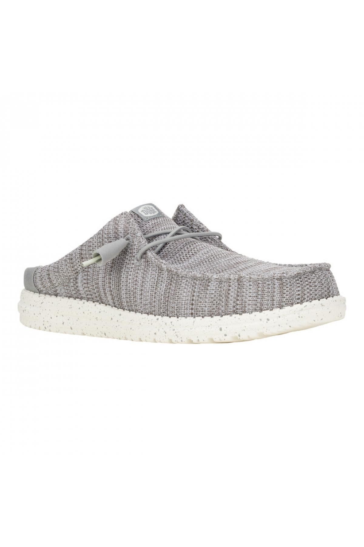 HEY DUDE 43103 Papuci Pentru Bărbați Wally Slip Stretch Sox Gri Deschis Masculin - 43