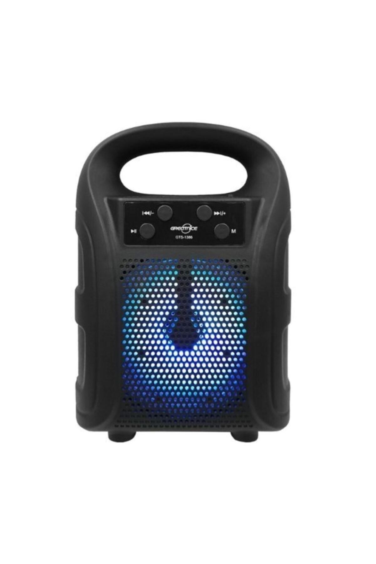 Ceylan Teknoloji Gts-1386 Speaker Bluetooth Hoparlör Taşınabilir Kablosuz Led Işıklı Radyolu Şarjlı 2in1 Usb/sd Kart