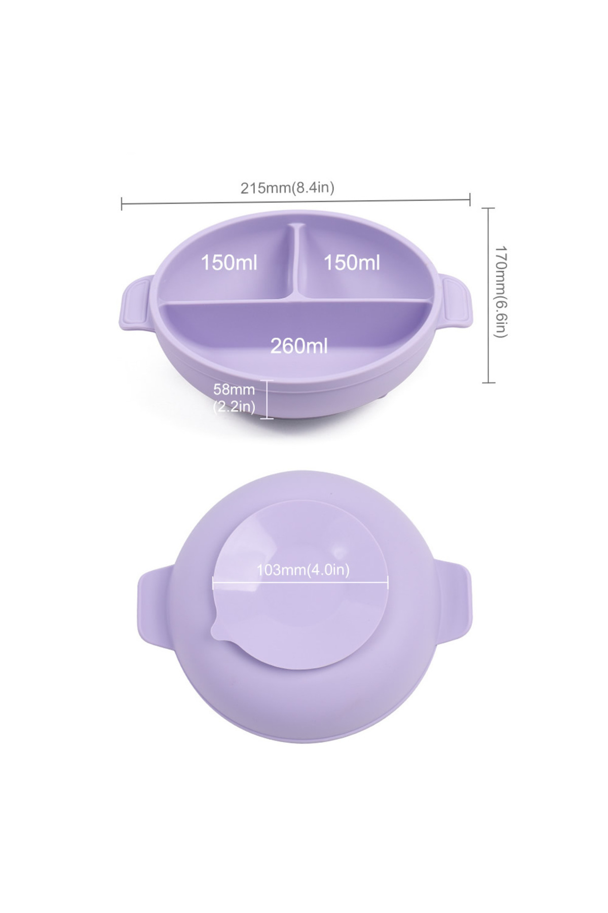 jojobebek Silikon Beslenme Seti Vakumlu Silikon Mama Tabağı ve Kasesi, Silikon Çatal ve Kaşık, Bardak fotoğrafı 3 (önizleme)