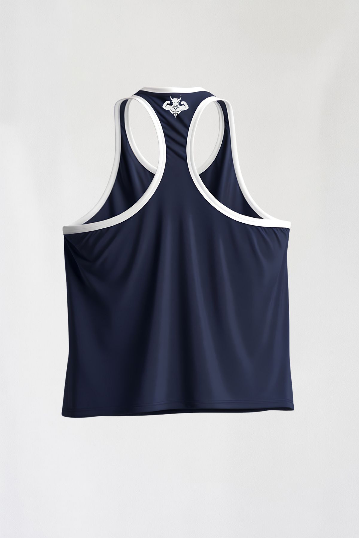 hardbison-Navy Blue Gym and Sports Tank Top 4