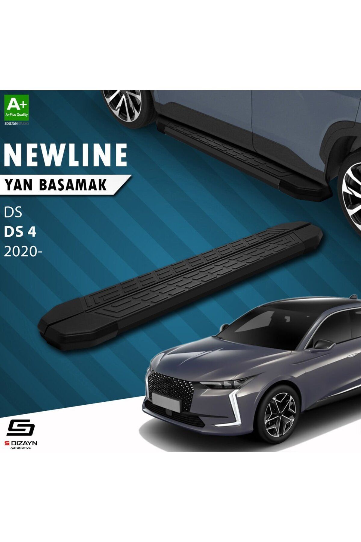 Drs Tuning S-Dizayn DS DS 4 NewLine Siyah Yan Basamak 183 Cm 2020 Üzeri A+ Kalite