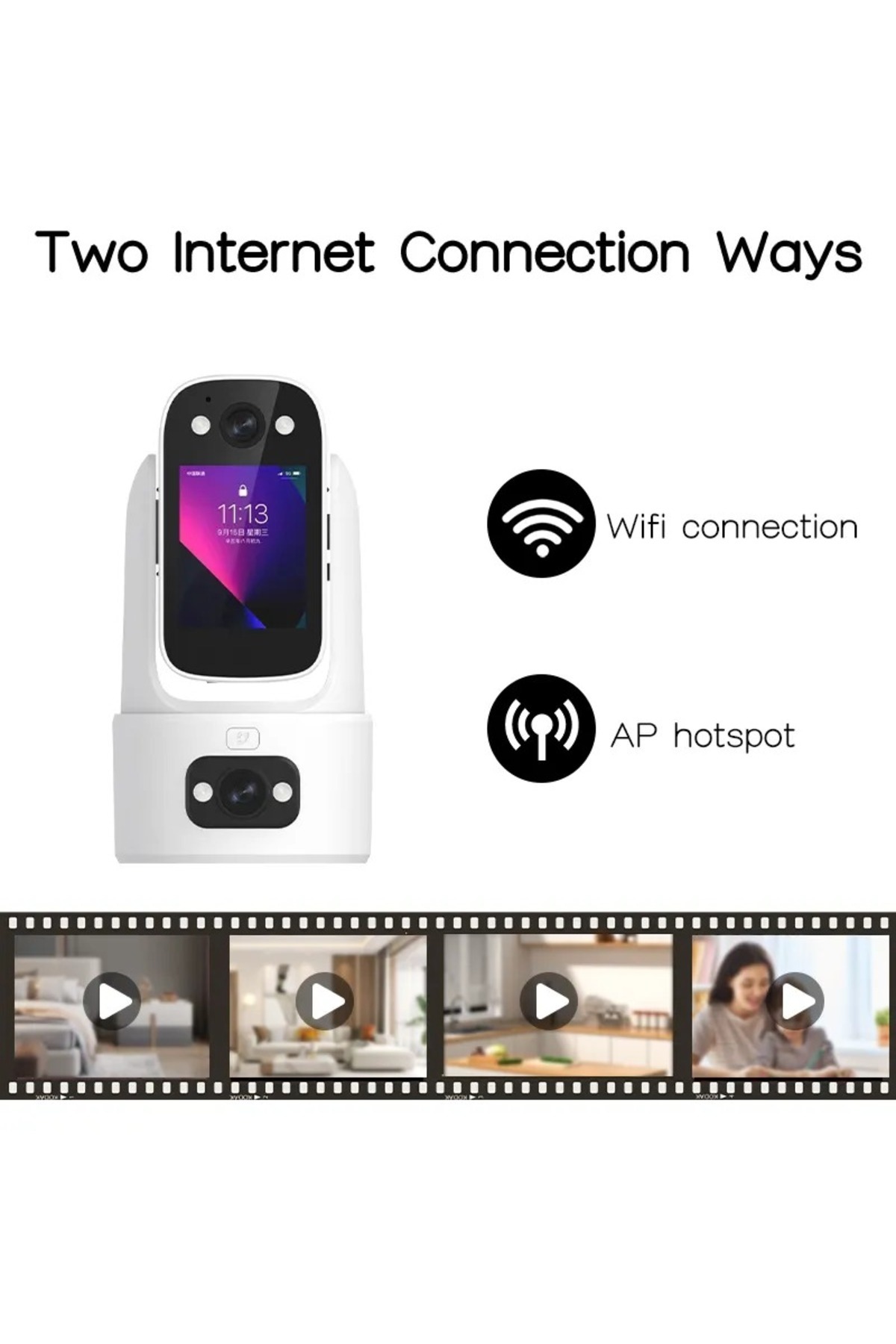 yoosee Ys-13 Ekranlı Yeni Nesi L4mp Wi-fi Kamera Ekranlı Dönebilen Ve Karşılıklı Konuşma Özellikli