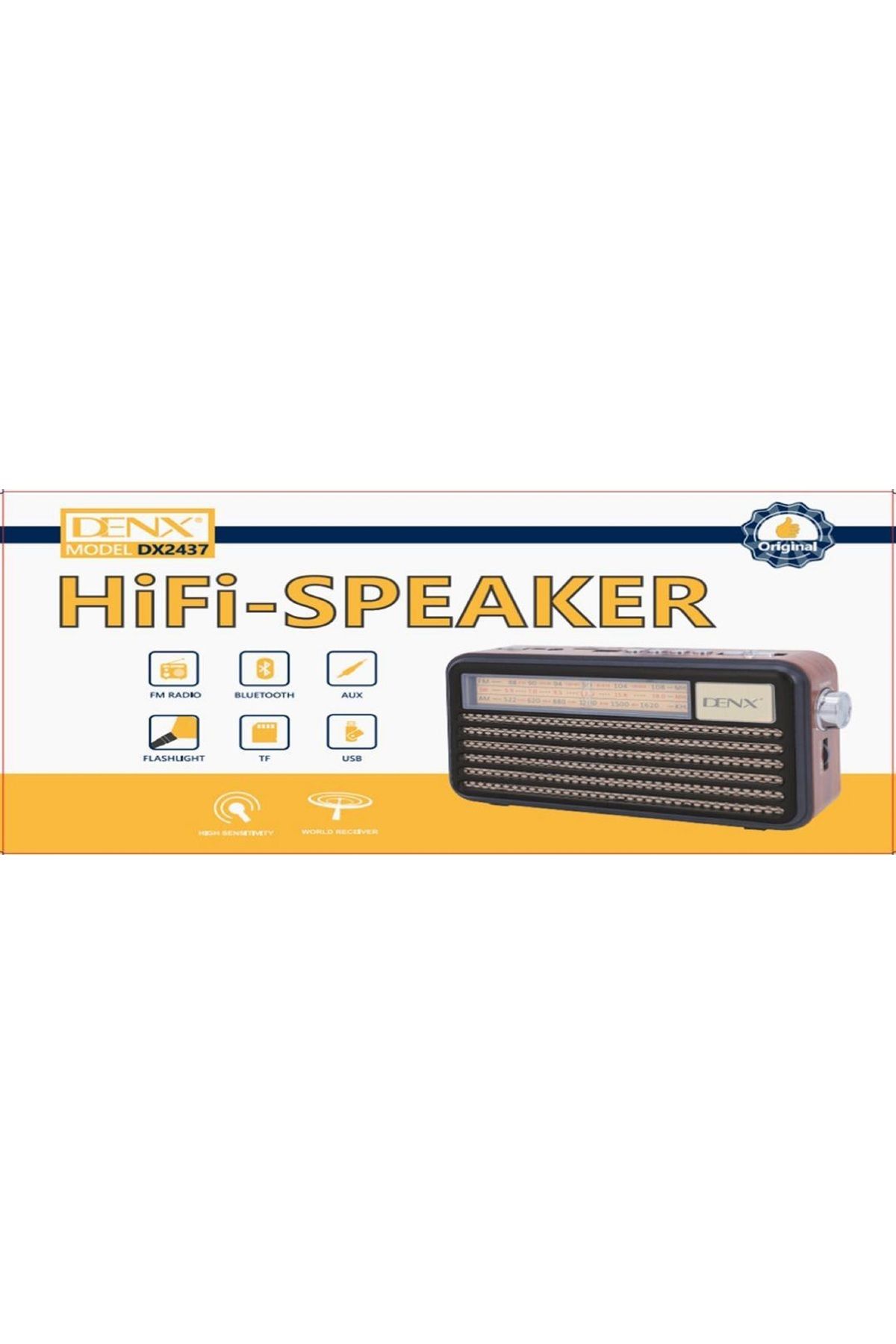 Denx-Dx2437 Rechargeable Hi-fi Radio With Remote Control, Large Capacity Battery 6