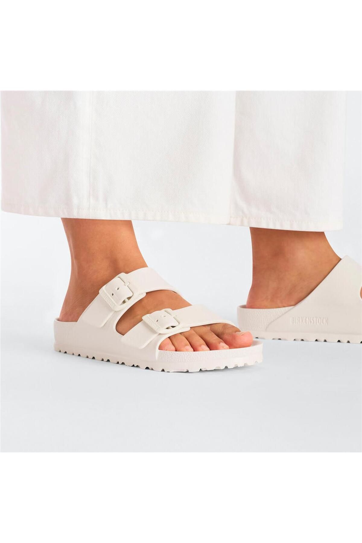 Birkenstock-Pánské plážové pantofle - Ecru Arizona 8