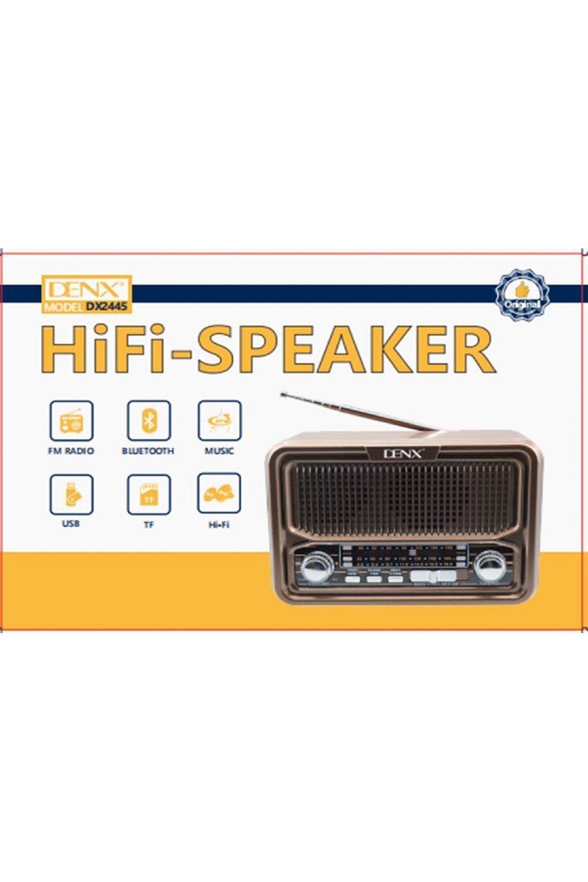 Denx-Dx2445 Rechargeable Hi-fi Radio With Remote Control, Large Capacity Battery 4