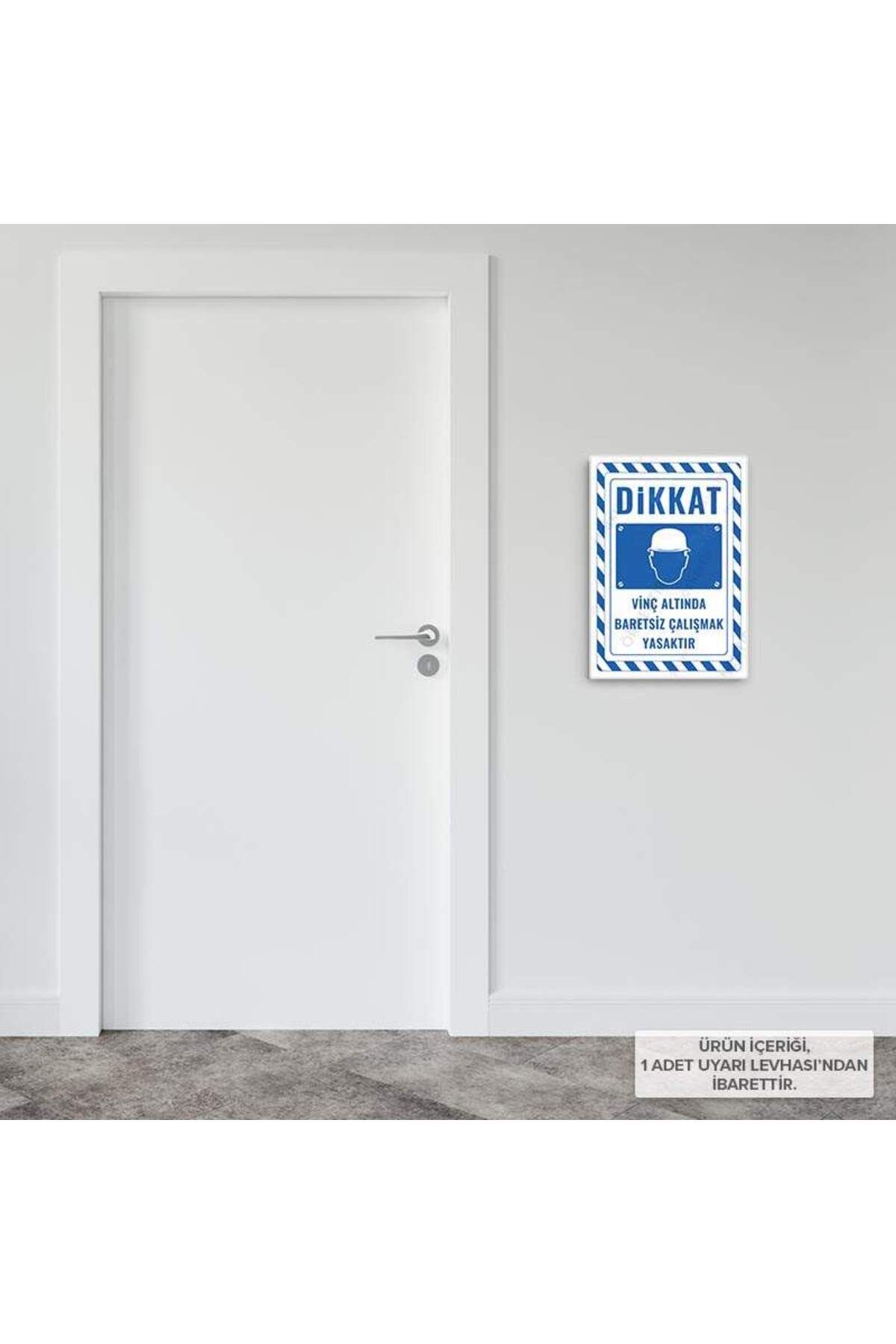 Posterya-Ul02732-A4 - It Is Forbidden to Work Without Helmet under Crane Warning Sign (21.6×30.3cm) 3
