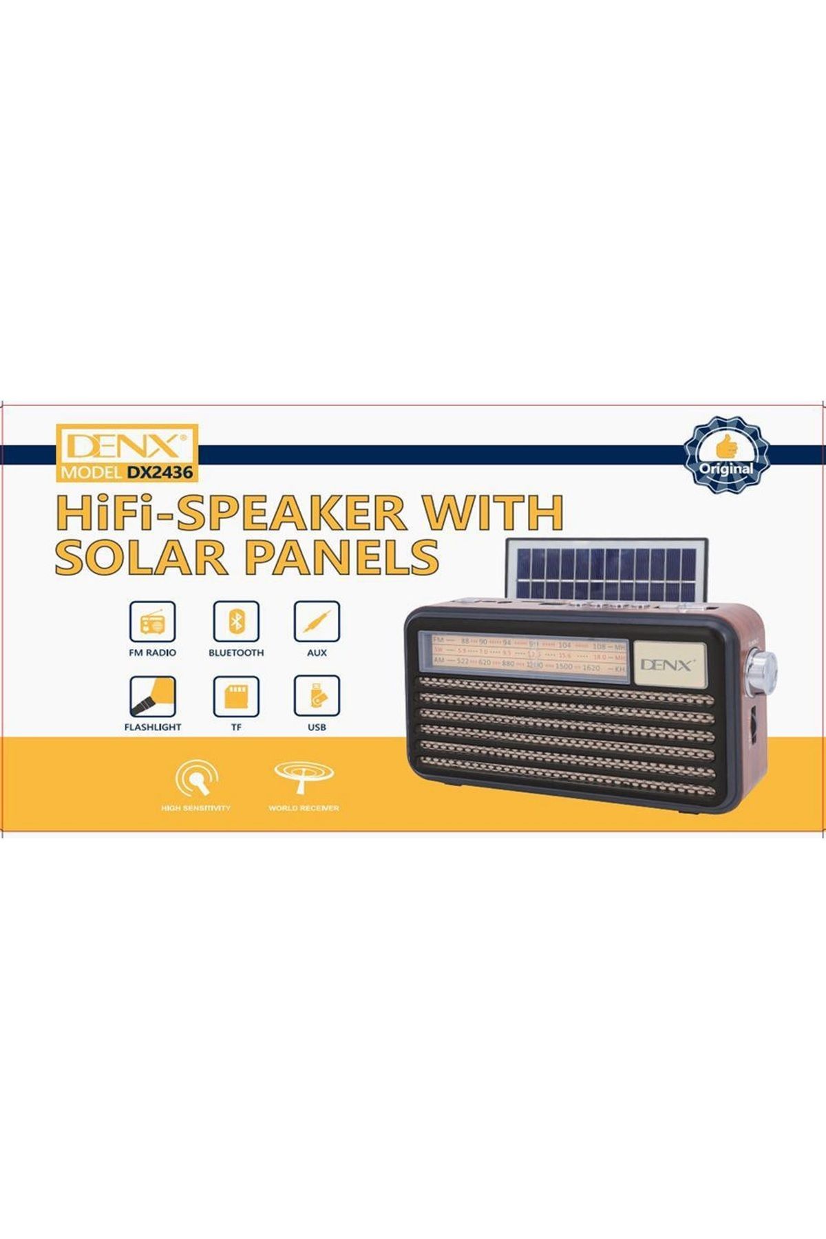 Denx-Dx2436 Rechargeable Hi-fi Radio With Remote Control, Large Capacity Battery 8