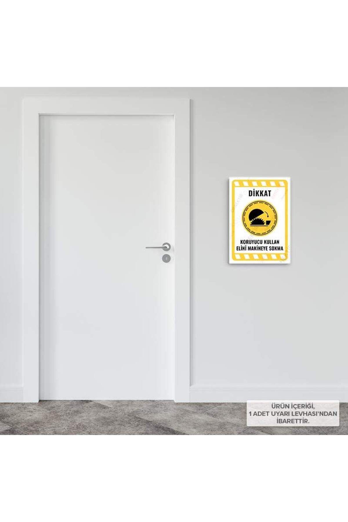 Posterya-Ul01930-A5 - Warning Sign for Using Protective Hand in Machine (15,4×21,6cm) 3