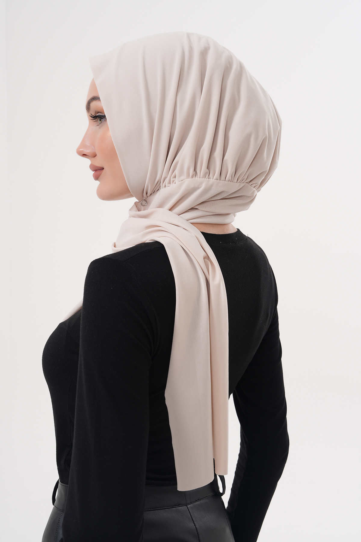 Ritagarcia Çıtçıtlı Büzgülü Tesettür Şal görsel 2