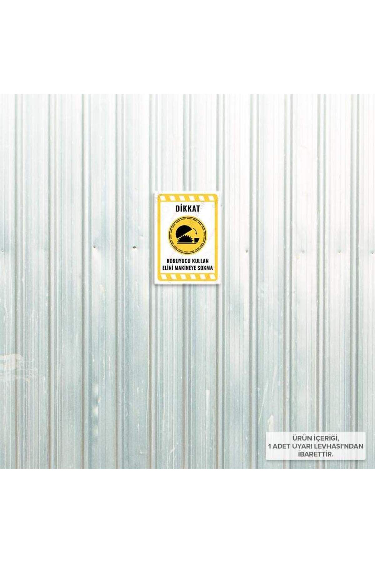 Posterya-Ul01930-A5 - Warning Sign for Using Protective Hand in Machine (15,4×21,6cm) 4
