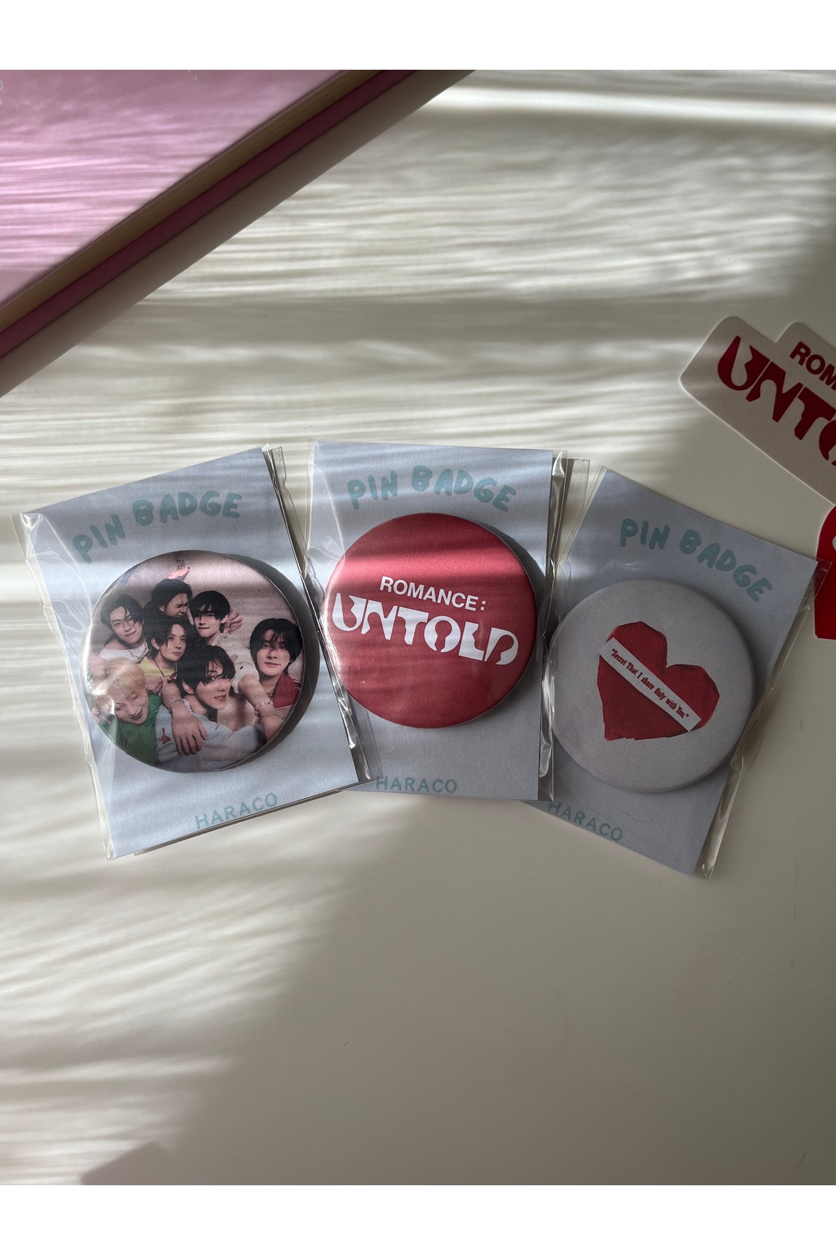 Hara Company Enhypen Kpop Grubu Romance Untold Albüm Rozet Seti