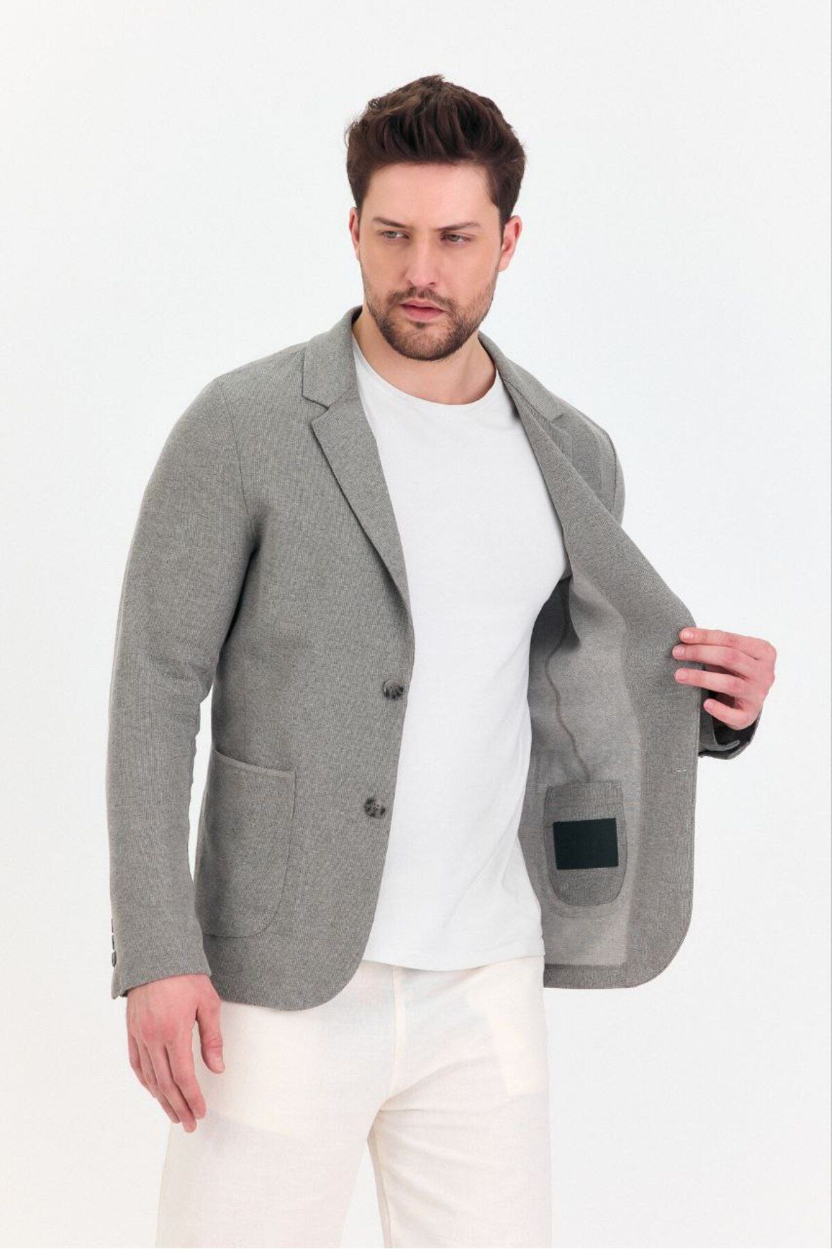 Savira-Slimfit Men's Sports Jacket Knitted Cotton Blended Fabric Full Stretching Fabric New Season 3